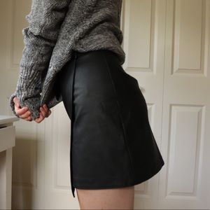 A&F Faux Leather Mini Skirt